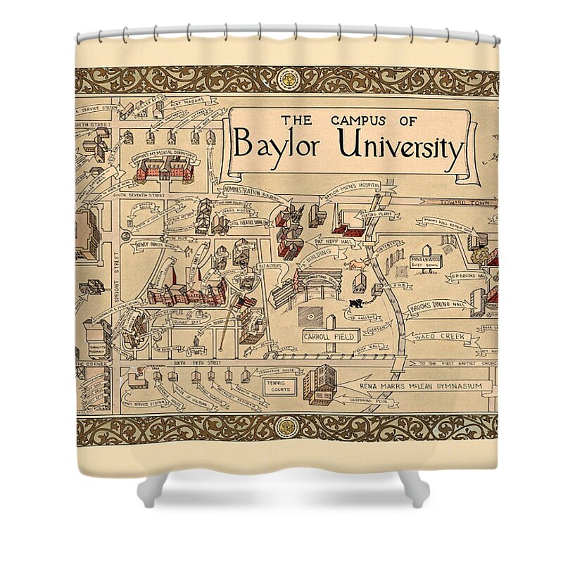 Baylor University Shower Curtain featuring the photograph Baylor University 1939 by Andrew Fare