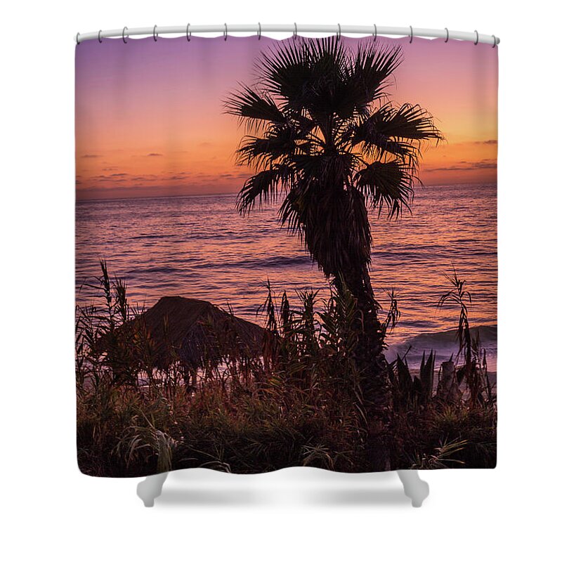 Beach Shower Curtain featuring the photograph Beach Last Light by Aaron Burrows
