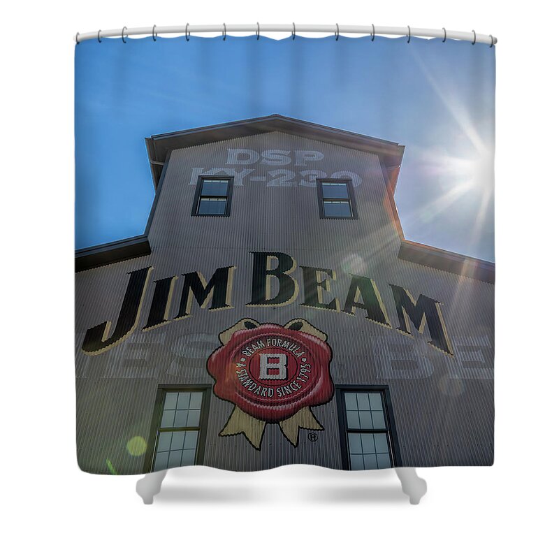 Jim Beam Shower Curtain featuring the photograph Beams on Beam by Susan Rissi Tregoning