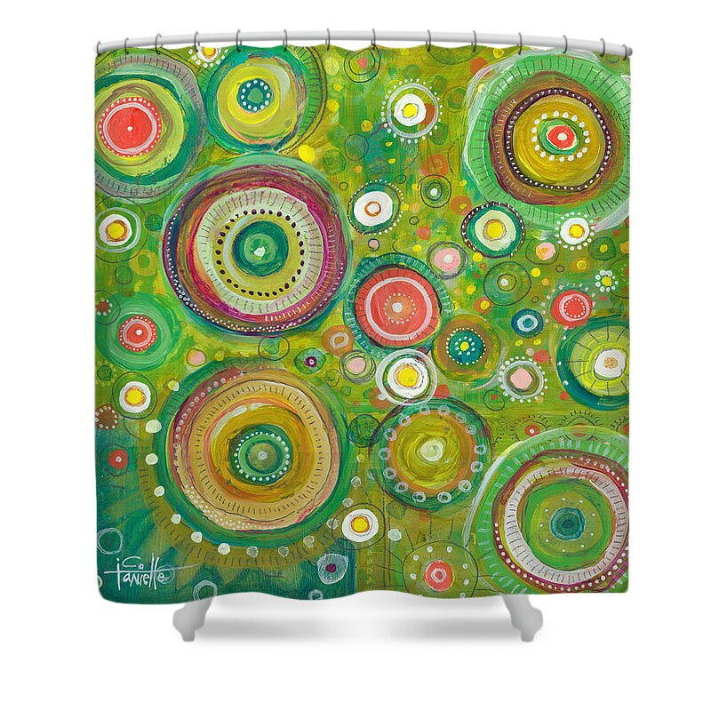 Beautiful Chaos Shower Curtain featuring the painting Beautiful Chaos by Tanielle Childers