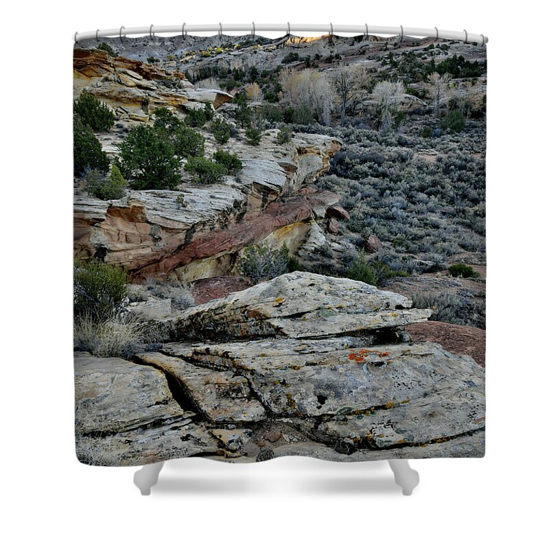 Colorado National Monument Shower Curtain featuring the photograph Beautiful Hills on East Side of Colorado National Monument by Ray Mathis