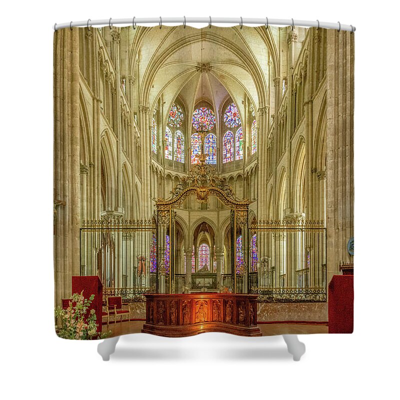  Shower Curtain featuring the photograph Beauty of the Cathedral by Marcy Wielfaert