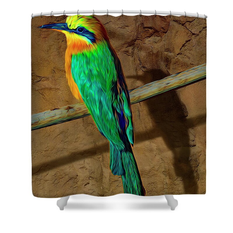 Photography Shower Curtain featuring the photograph Bee Eater by Paul Wear