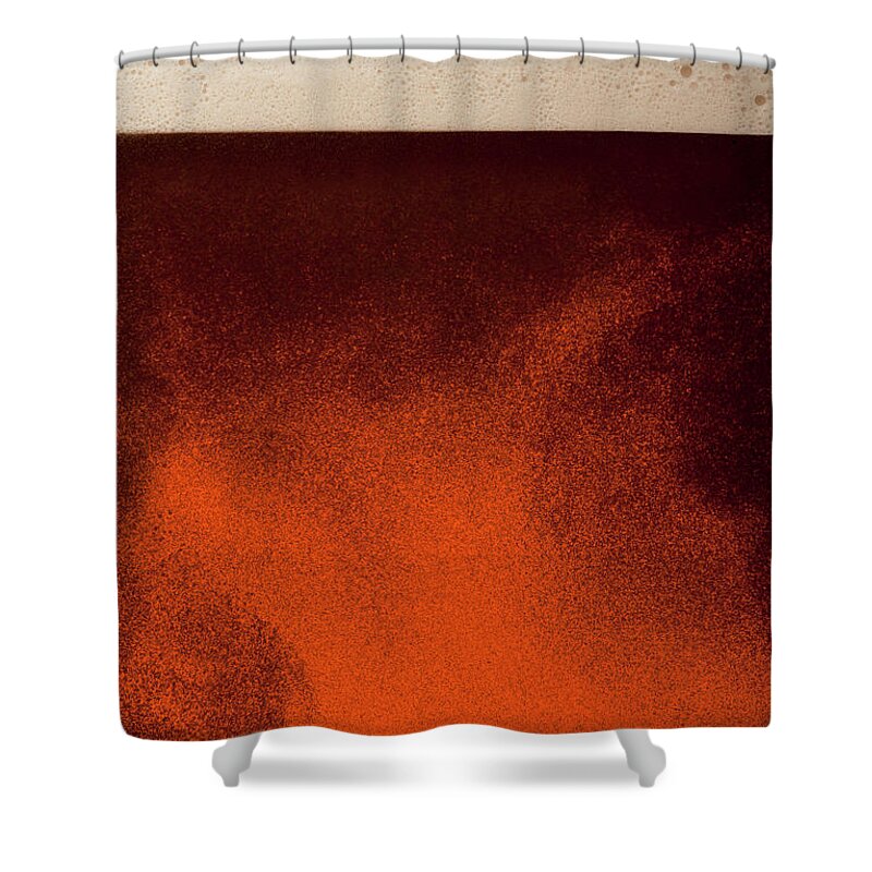 Celebration Shower Curtain featuring the photograph Beer With Frothy Head And Bubbles by Anthony Bradshaw