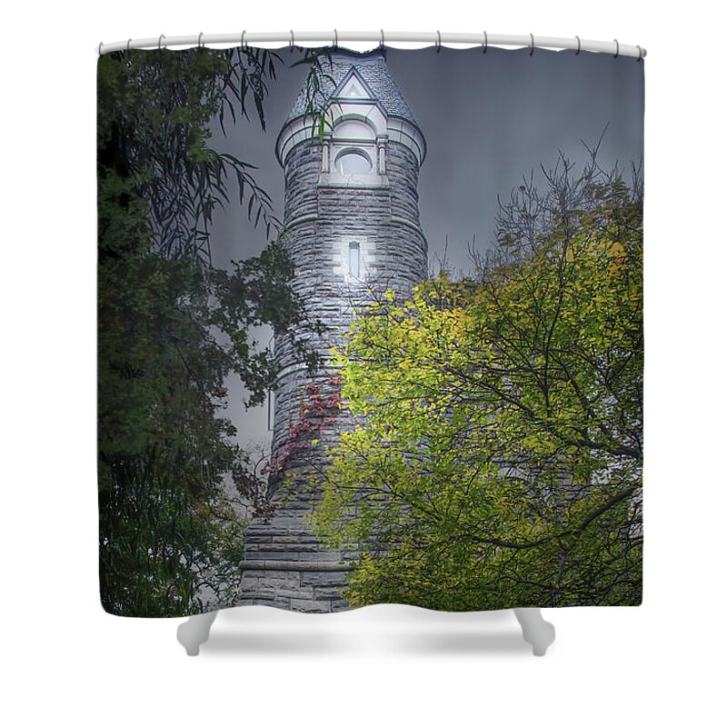 New York City Shower Curtain featuring the photograph Belvedere Castle by Mark Andrew Thomas