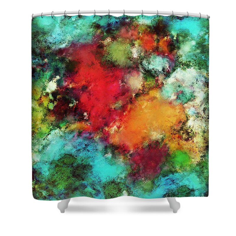 Water Shower Curtain featuring the digital art Between the rivers by Keith Mills