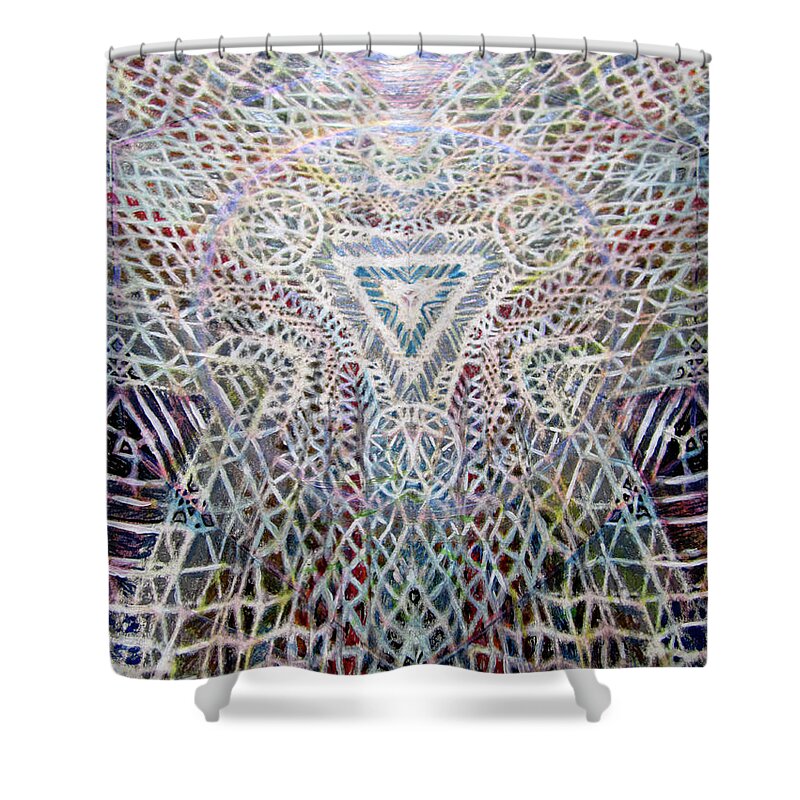 Lattice Shower Curtain featuring the painting Beyond Form by Jeremy Robinson