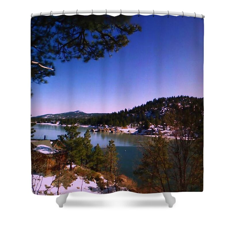 Lake Shower Curtain featuring the photograph Big Bear Lake by Richard Thomas