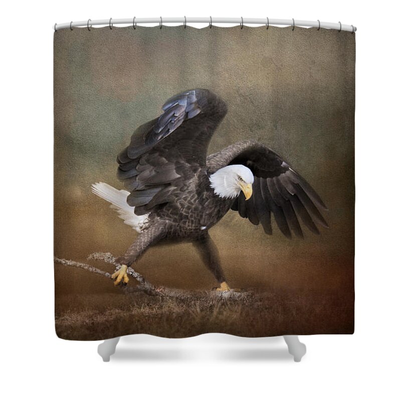 Bald Eagle Shower Curtain featuring the photograph Big Challenges by Jai Johnson