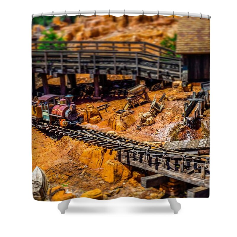  Shower Curtain featuring the photograph Big Thunder Mountain Railroad by Rodney Lee Williams