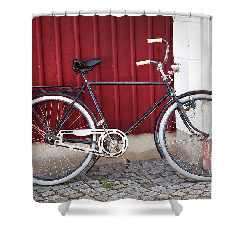 Concepts & Topics Shower Curtain featuring the photograph Bike by Nikada