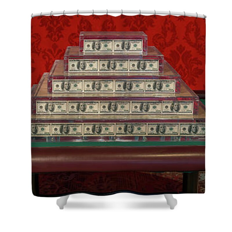 One Million Dollars Shower Curtain featuring the photograph Binions Casino One Million Dollars Cash by Aloha Art