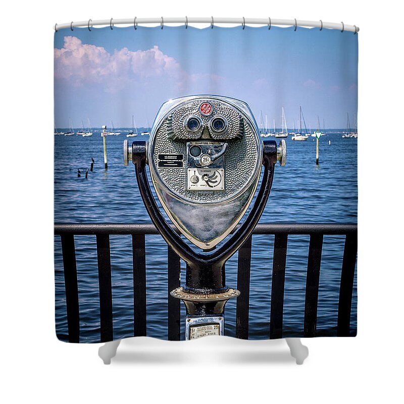 Keyport Shower Curtain featuring the photograph Binocular Viewer by Steve Stanger