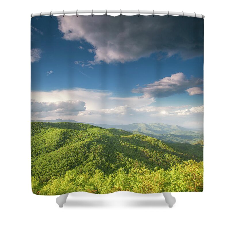 Asheville Shower Curtain featuring the photograph Bird's Eye View by Joye Ardyn Durham