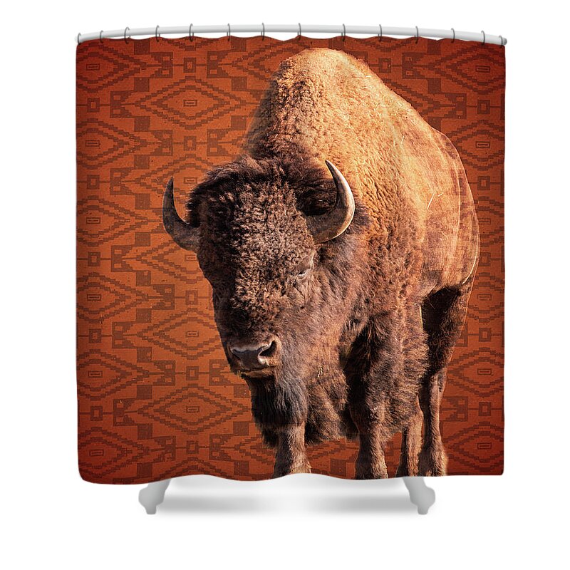 Bison Shower Curtain featuring the photograph Bison Blanket by Mary Hone