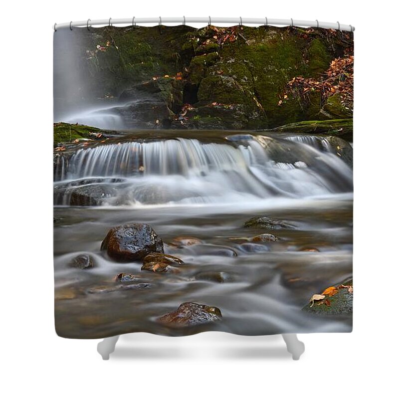 Water Fall Shower Curtain featuring the photograph Bittersweet Falls by Steve Brown