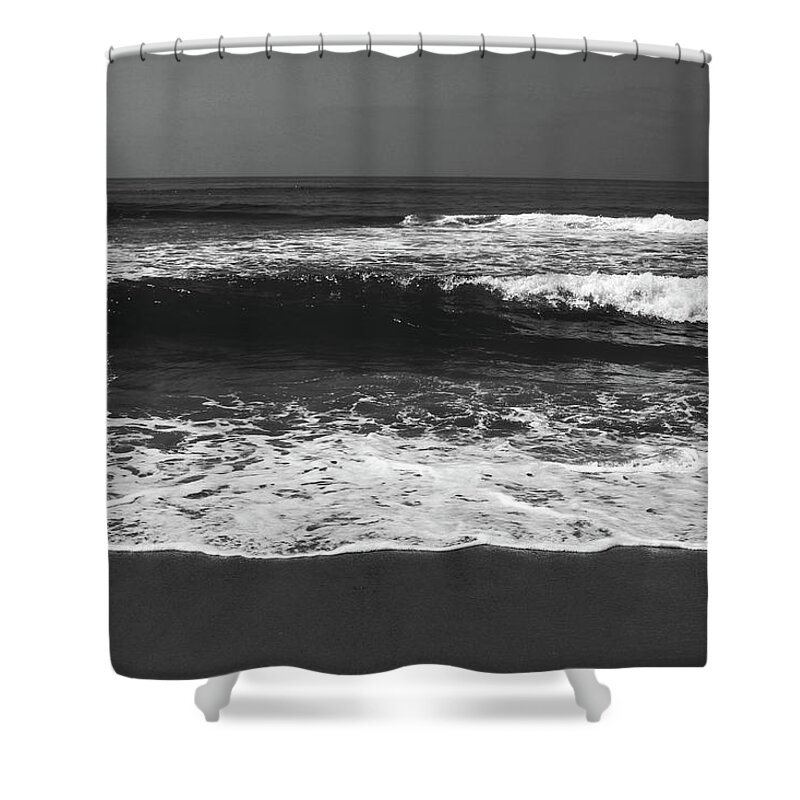 Beach Shower Curtain featuring the photograph Black and White Beach 1- Art by Linda Woods by Linda Woods