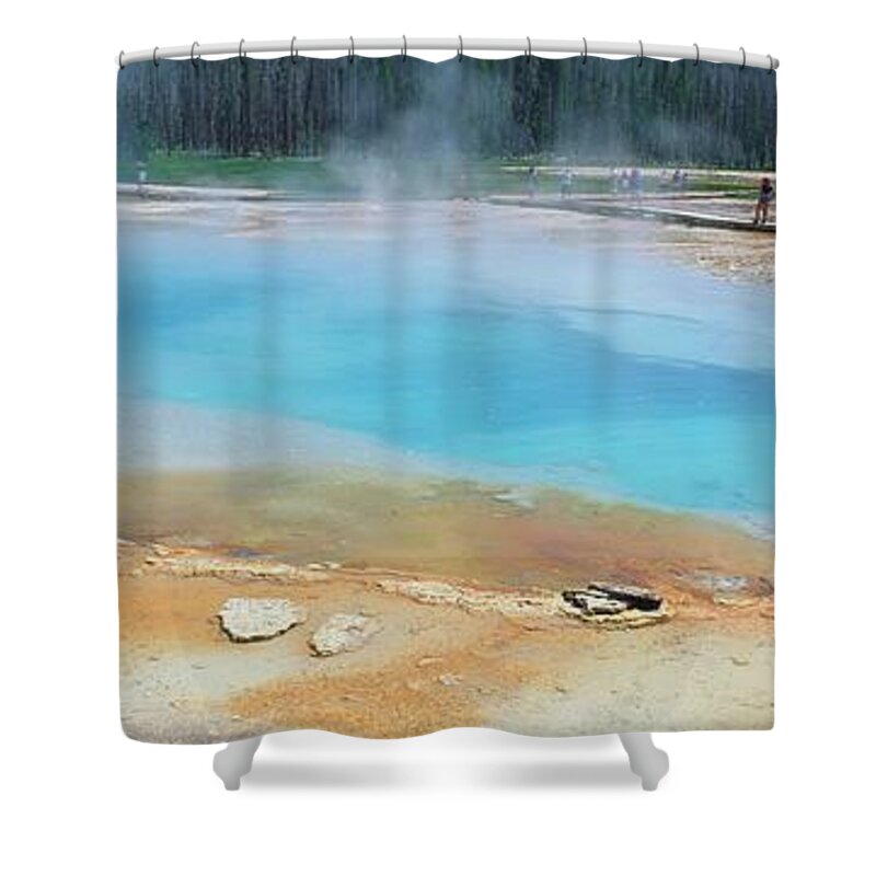 Scenics Shower Curtain featuring the photograph Black Sand Basin, Yellowstone National by Visionsofamerica/joe Sohm