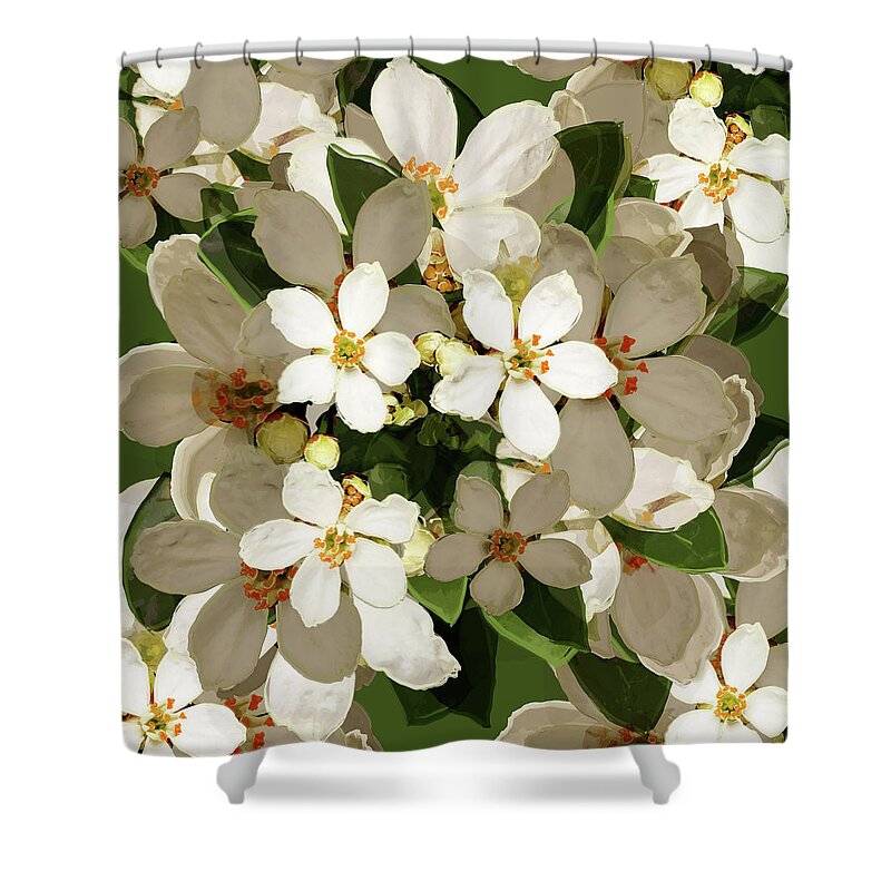 Daffodils Shower Curtain featuring the mixed media Blossom Flowers by BFA Prints
