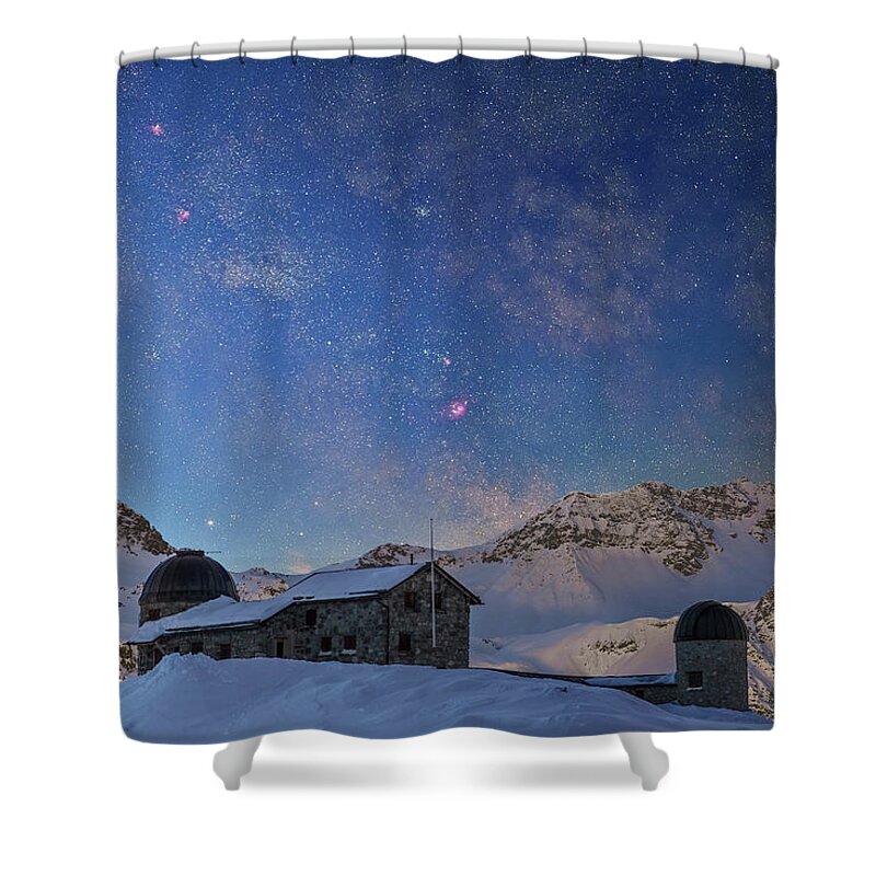 Mountains Shower Curtain featuring the photograph Blue Core by Ralf Rohner