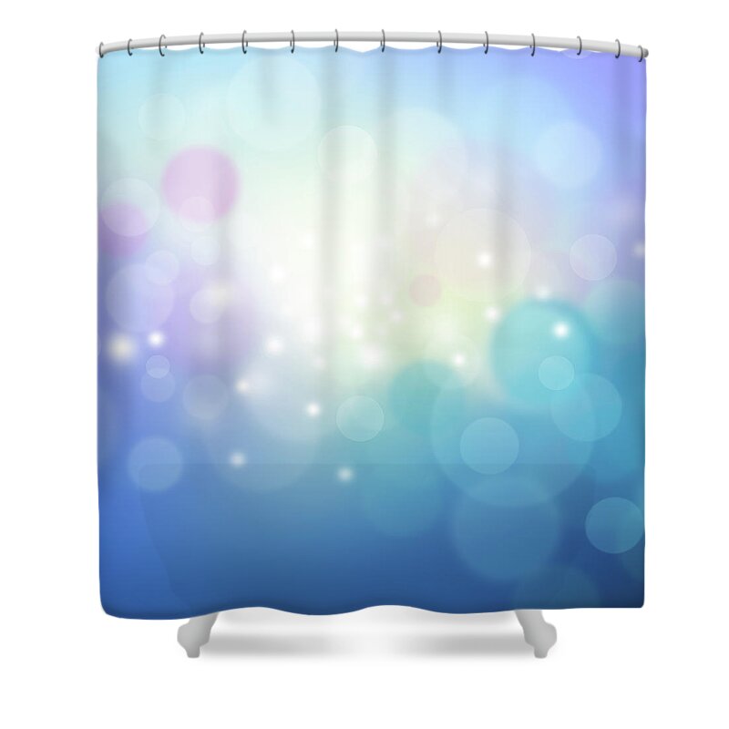 Purple Shower Curtain featuring the photograph Blue Glittery Background by Goldmund