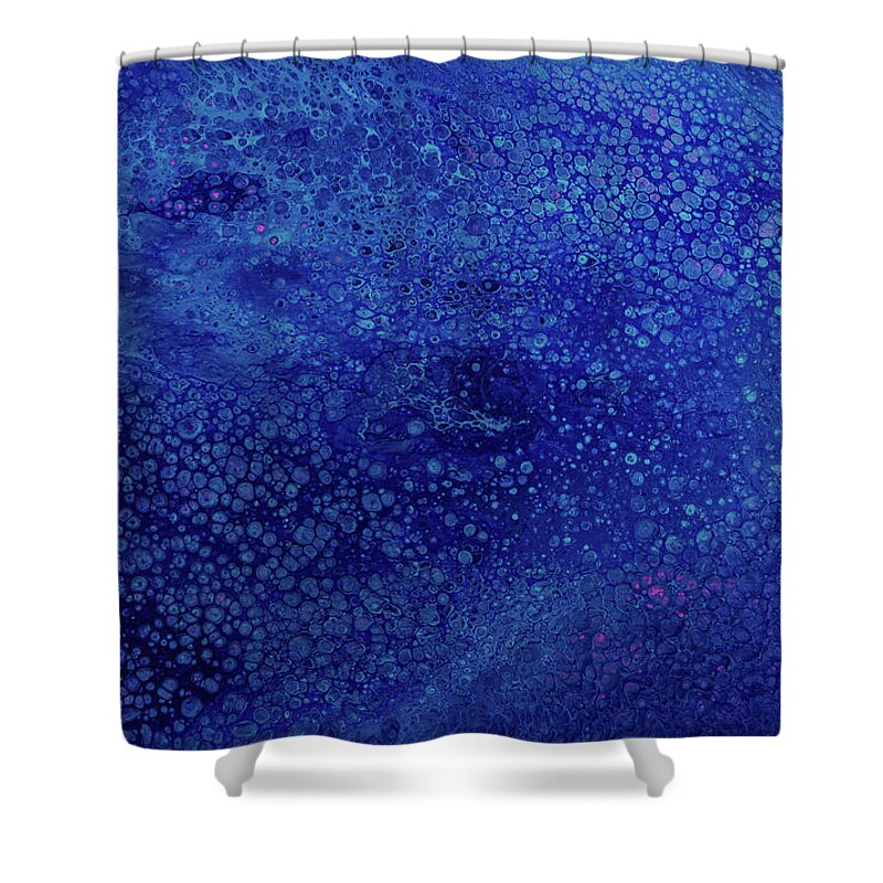 Fluid Shower Curtain featuring the painting Blue-ish by Jennifer Walsh