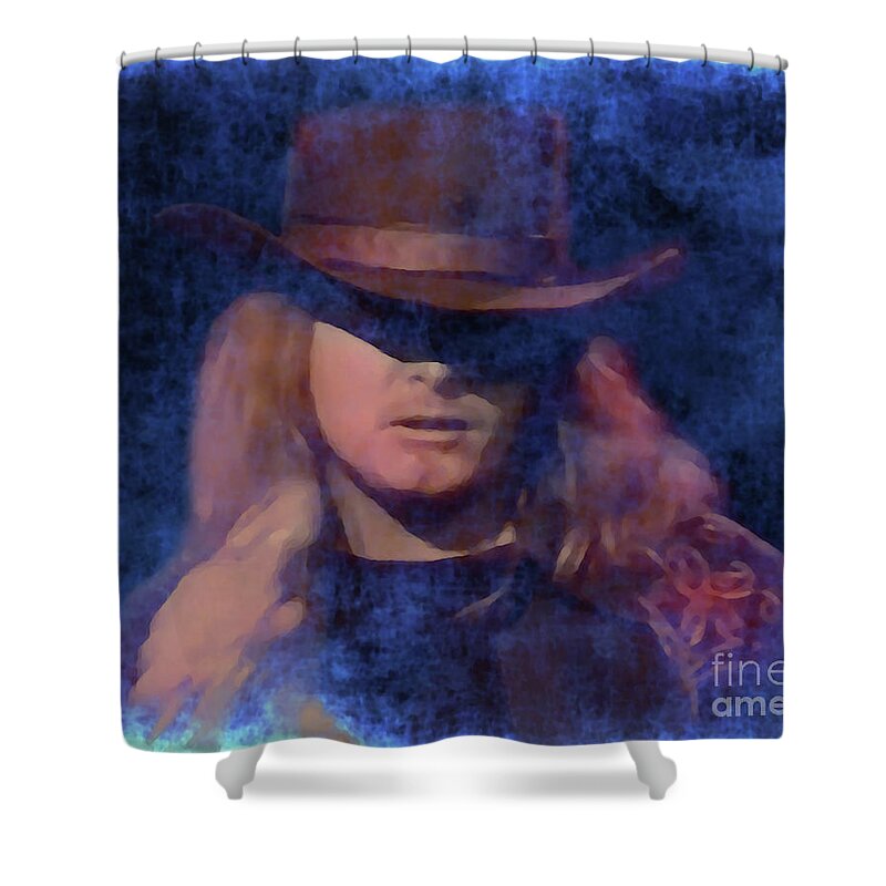 Ronnie Shower Curtain featuring the photograph Blue Ronnie by Billy Knight