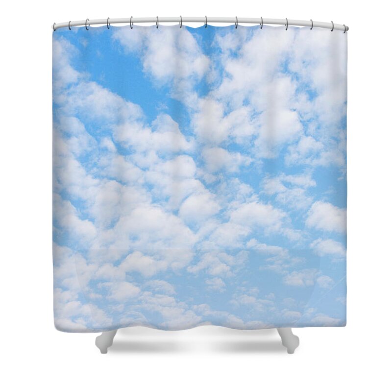 Lifestyles Shower Curtain featuring the photograph Blue Sky Background by Triffitt