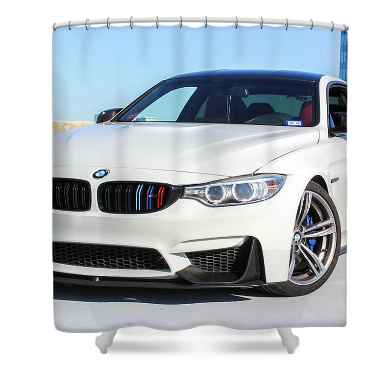 Bmw M4 Shower Curtain featuring the photograph Bmw M4 by Rocco Silvestri