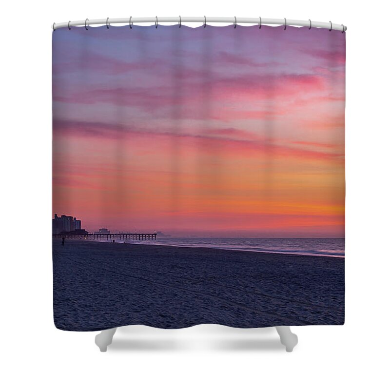 Beach Shower Curtain featuring the photograph Boardwalk Sunrise by David Palmer