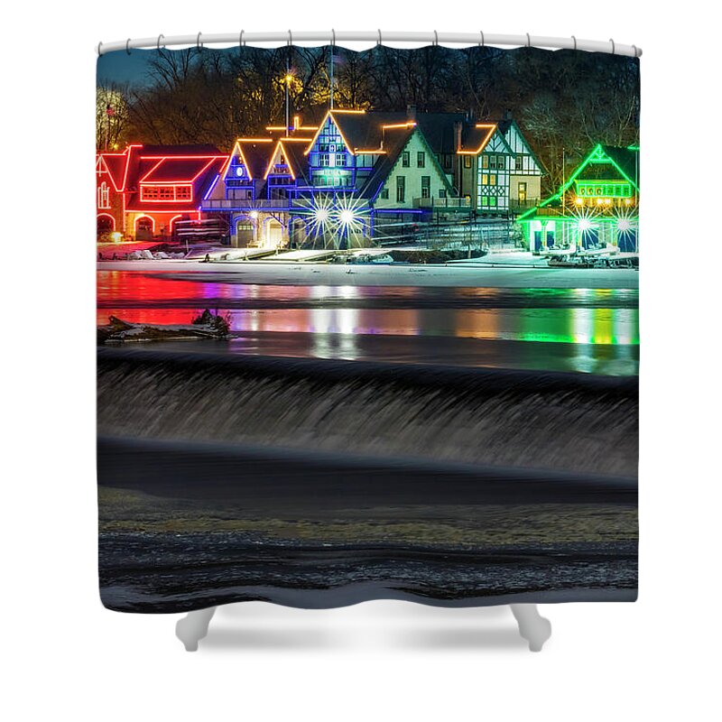 Boat House Row Shower Curtain featuring the photograph Boathouse Row PA by Susan Candelario