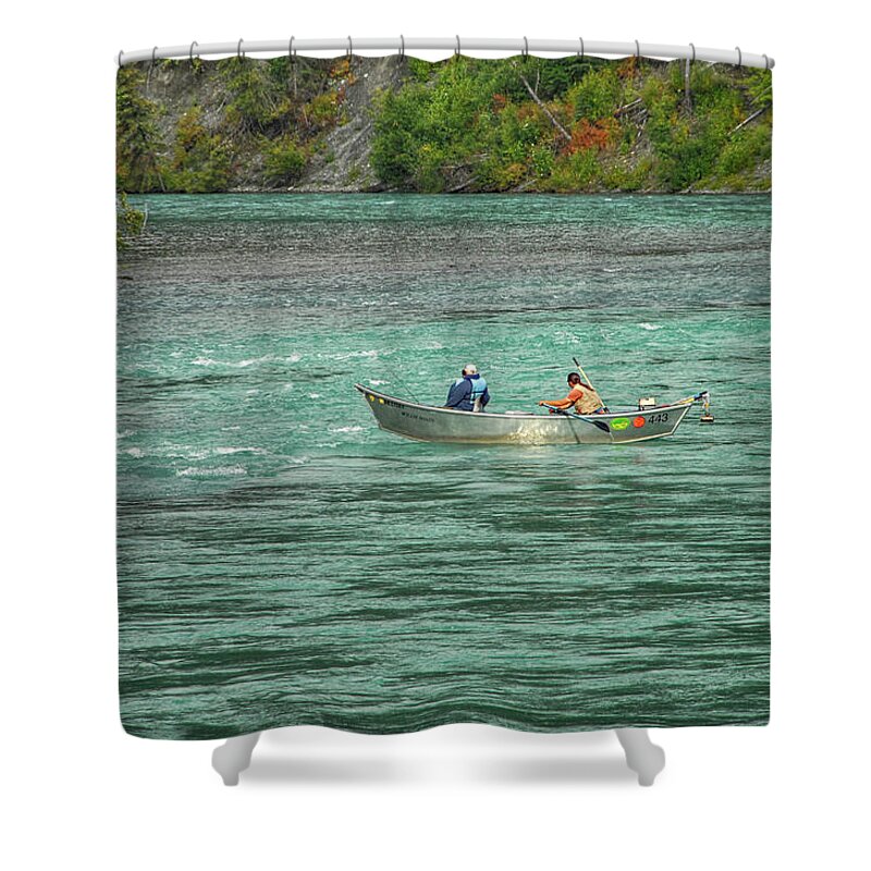 Kenai Shower Curtain featuring the photograph Boating Along the Kenai River by Dyle Warren