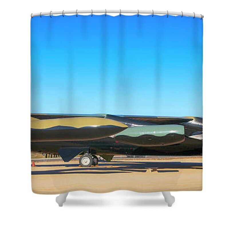 Boeing Shower Curtain featuring the photograph Boeing B52D SAC Bomber by Chris Smith