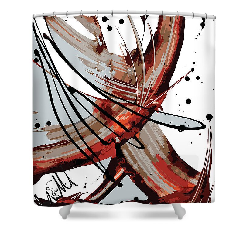  Shower Curtain featuring the digital art Bone by Jimmy Williams