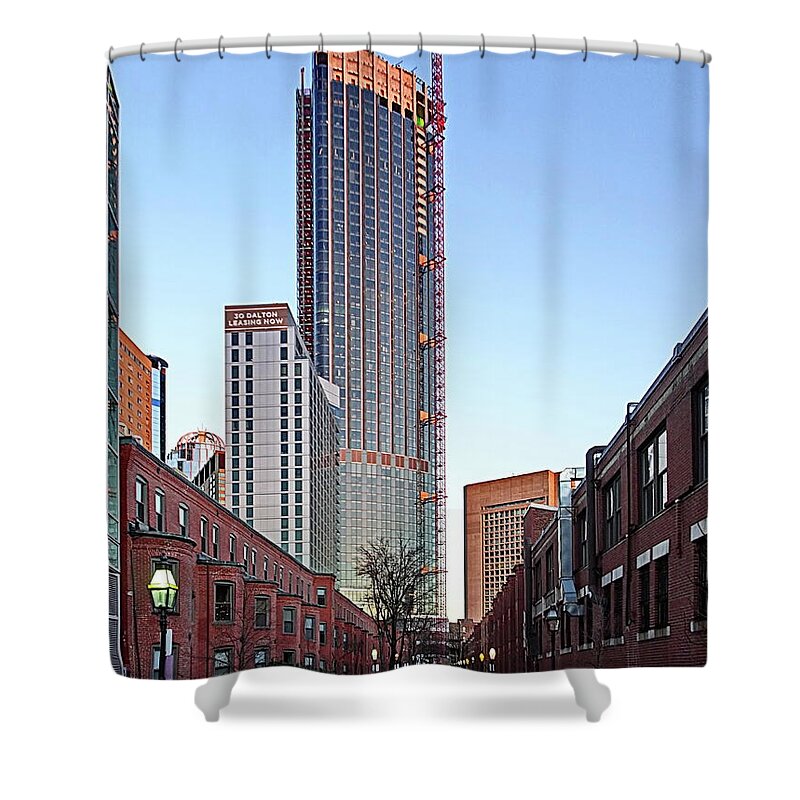 Boston Shower Curtain featuring the photograph Boston Newest Skyscraper by Lyuba Filatova