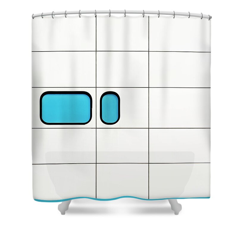Urban Shower Curtain featuring the photograph Square - Boston Window by Stuart Allen