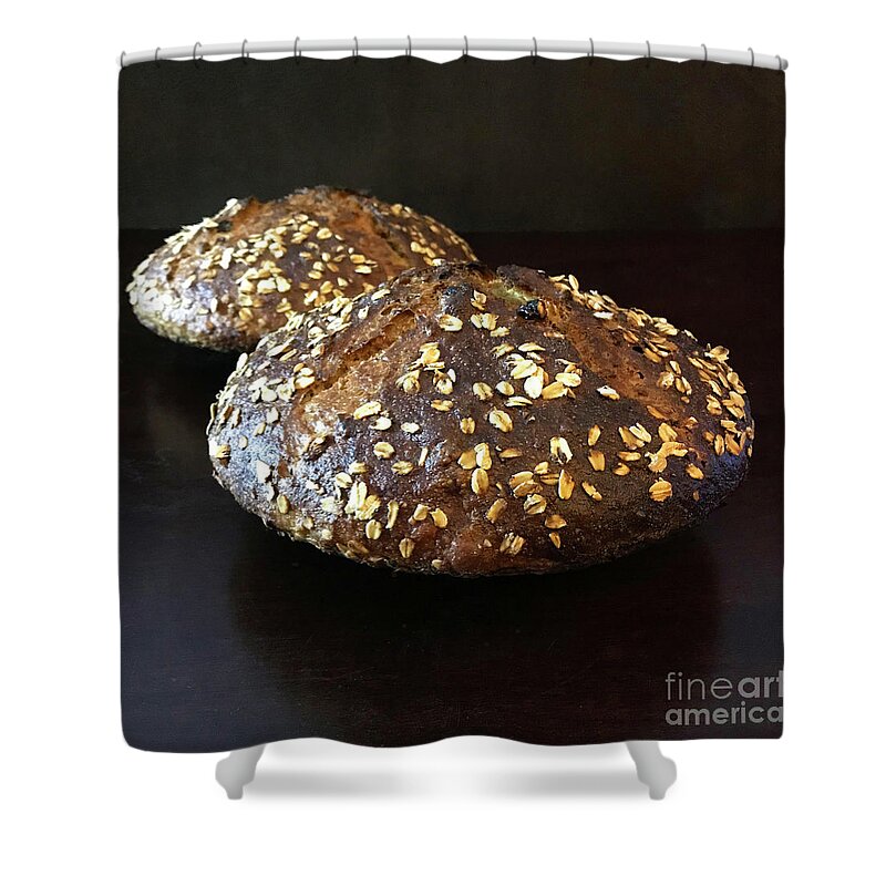Bread Shower Curtain featuring the photograph Breakfast Sourdough 2 by Amy E Fraser