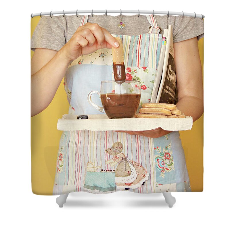 Breakfast Shower Curtain featuring the photograph Breakfast With Chocolate by Montse Cuesta