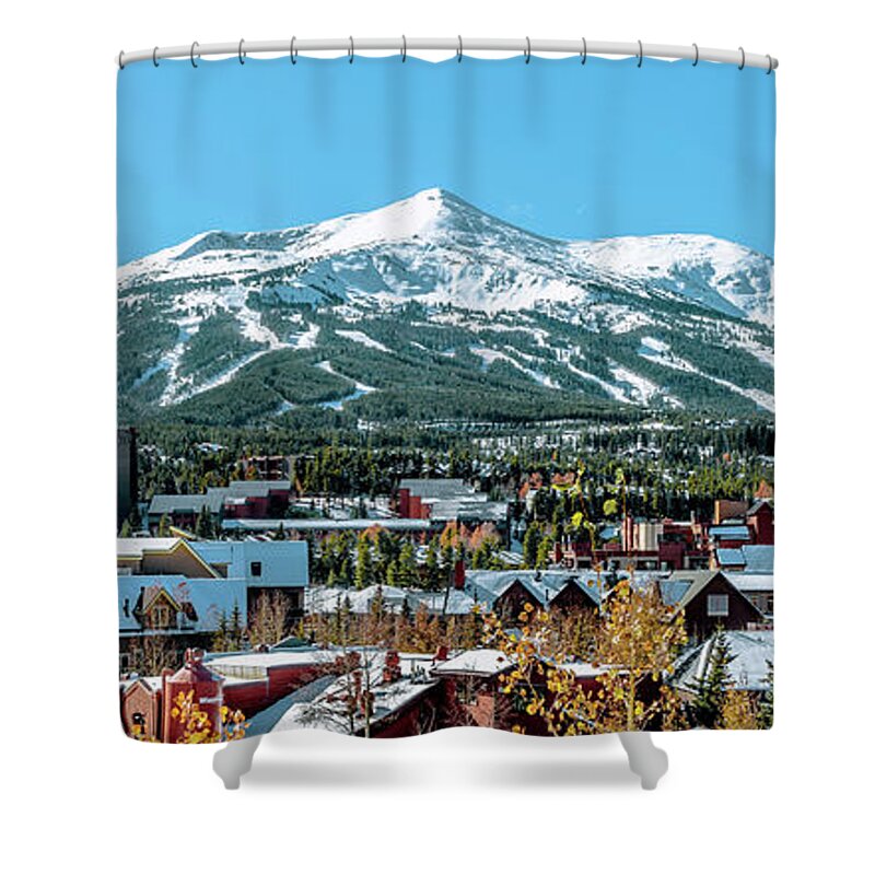 Breckenridge Colorado Shower Curtain featuring the photograph Breckenridge Colorado Main Peak Wide 2.5 to 1 Ratio by Aloha Art