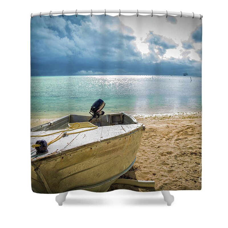 Cook Islands Shower Curtain featuring the photograph Brewing by Becqi Sherman