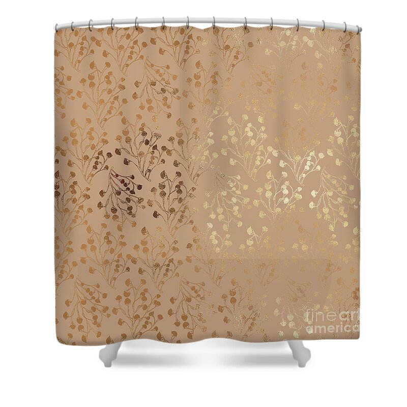 Bronzed Beauty Shower Curtain featuring the digital art Bronzed Beauty by Sharon Mau