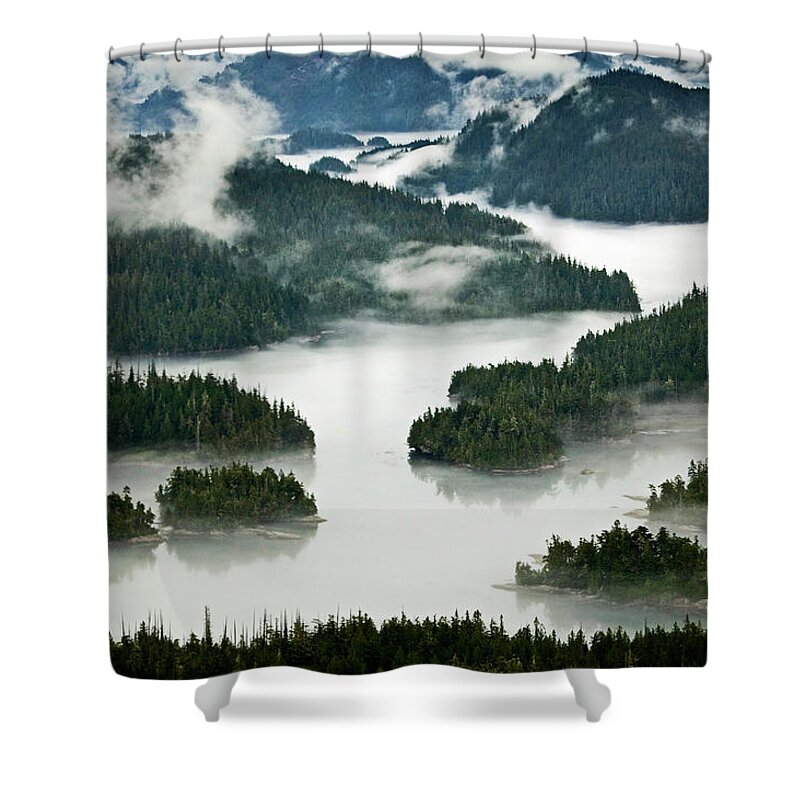 Archipelago Shower Curtain featuring the photograph Broughton Archipelago, British by Mint Images - Art Wolfe