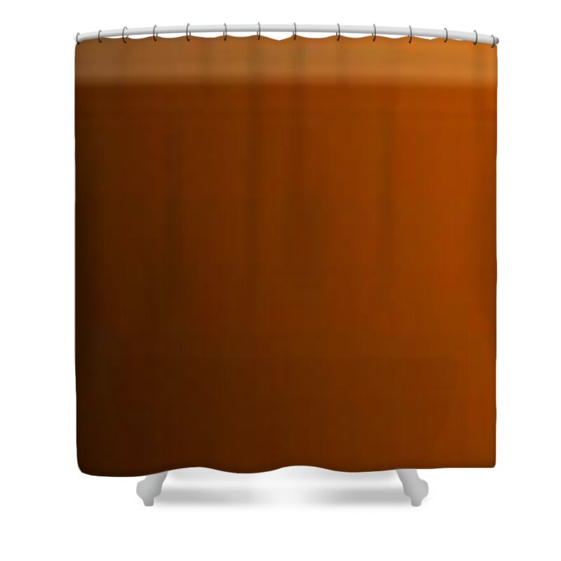 Oil Shower Curtain featuring the painting Brown Totem by Archangelus Gallery