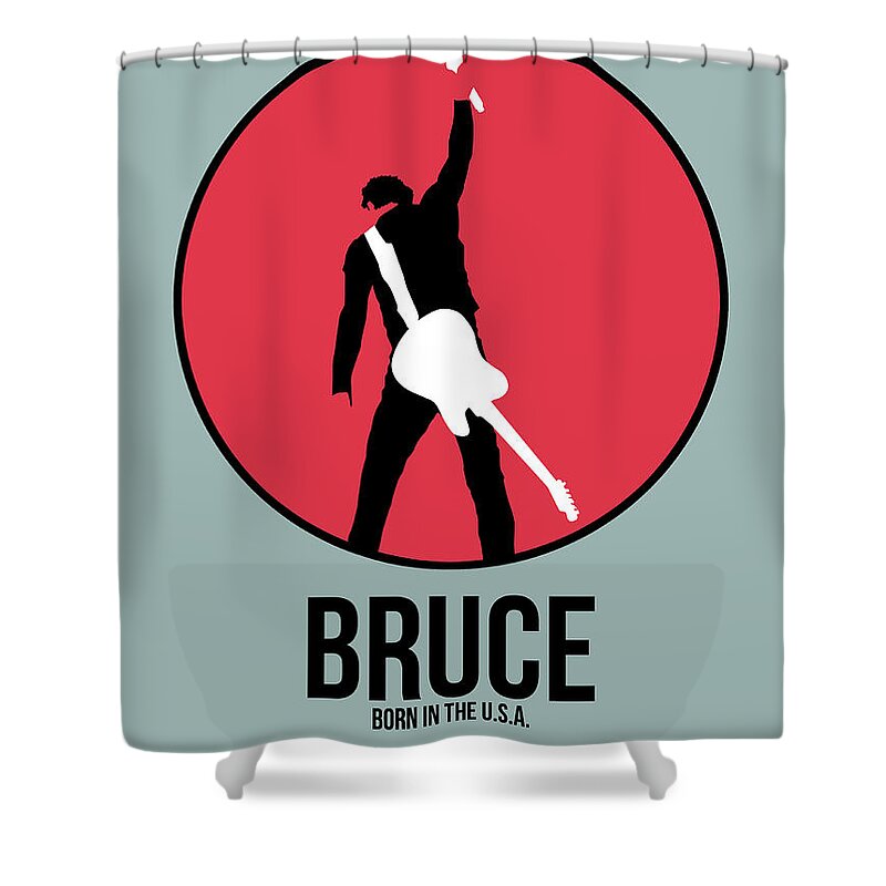 Bruce Springsteen Shower Curtain featuring the digital art Bruce Springsteen by Naxart Studio