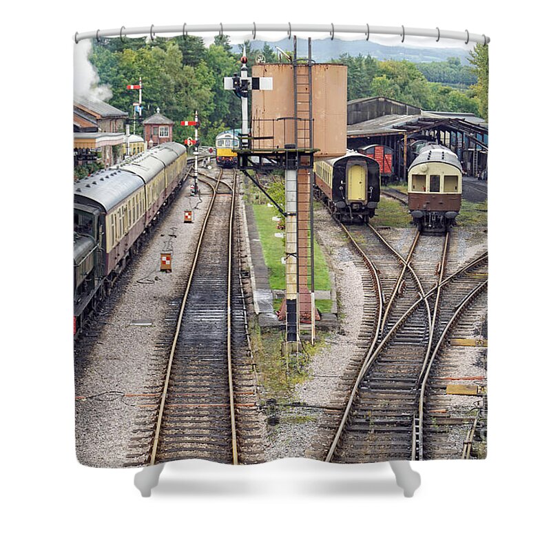 Bygone Shower Curtain featuring the photograph Buckfastleigh Departure by David Birchall