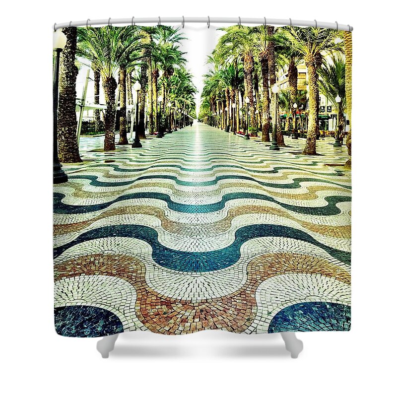 Tranquility Shower Curtain featuring the photograph Buenos Días Desde Alicante by A Richard Poolton Image