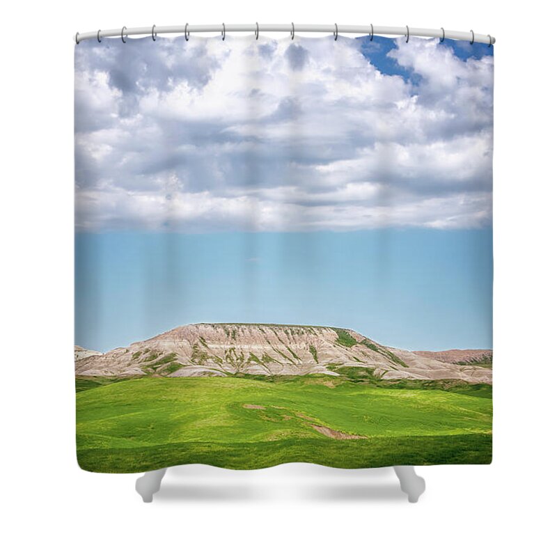 Joan Carroll Shower Curtain featuring the photograph Buffalo Gap National Grassland South Dakota by Joan Carroll
