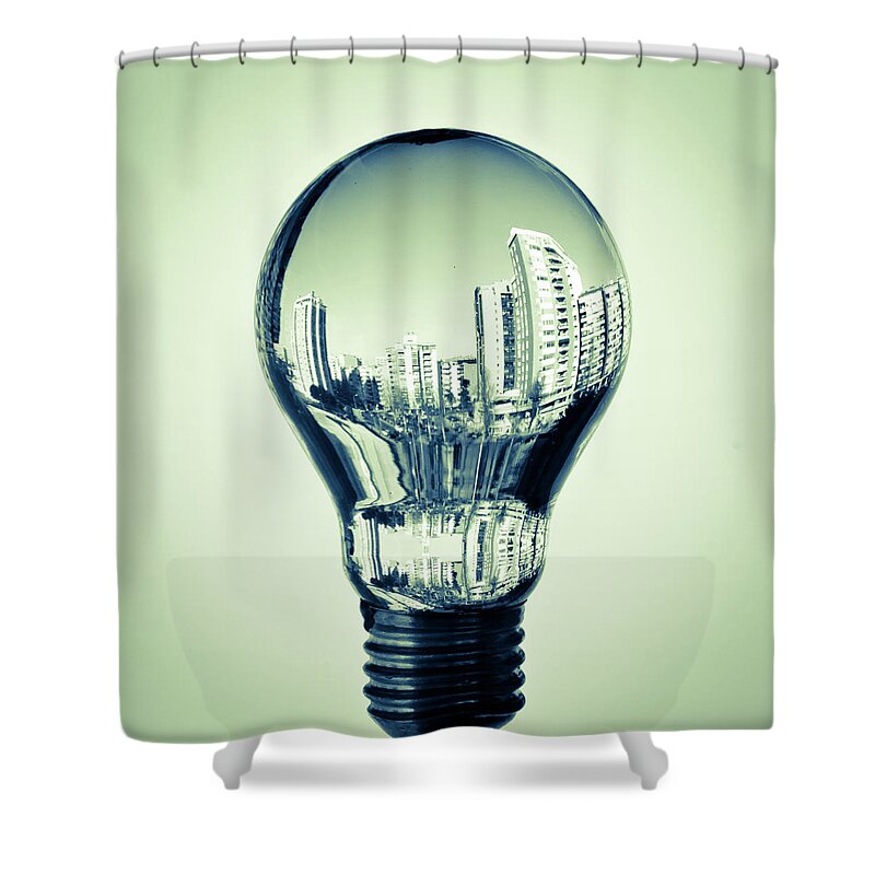 Single Object Shower Curtain featuring the photograph Bulb City by Henrique Feliciano Photography