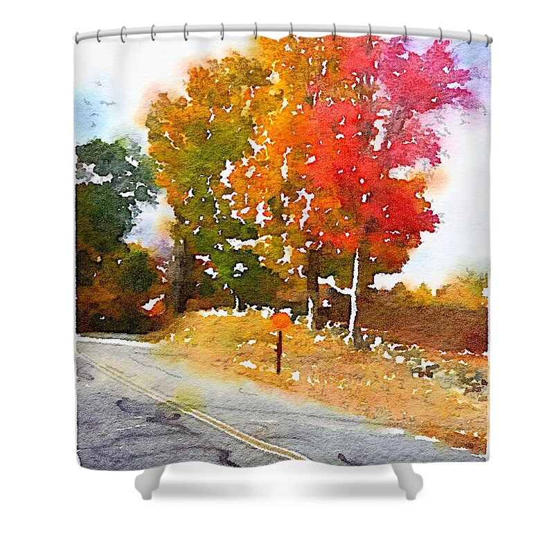 Photoshop Shower Curtain featuring the digital art Bumblebee Forest -3 by Steve Glines