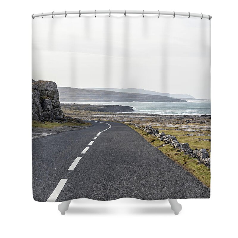Ireland Shower Curtain featuring the photograph Burren National Park Road by John McGraw
